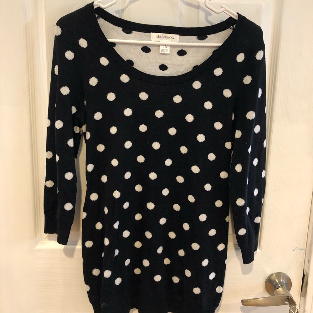 Motherhood Maternity Polka Dot Sweater